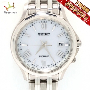 SEIKO(セイコー) 腕時計■美品 EXCELINE(エクセリーヌ) 1B35-0AE0 レディース 白