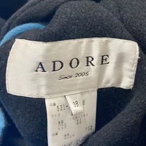 アドーア ADORE サイズ38 M - 黒×ライトブルー レディース 長袖/リバーシブル/ショート丈/冬 コート_画像3