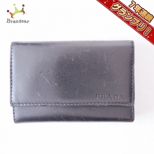 プラダ PRADA キーケース - レザー 黒 6連フック 財布