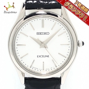 SEIKO(セイコー) 腕時計 EXCELINE(エクセリーヌ) 4J41-0AM1 レディース 革ベルト 白