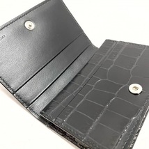 スマイソン SMYTHSON 名刺入れ - レザー 黒 型押し加工 美品 財布_画像3