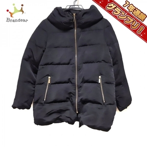 ノーブル NOBLE ダウンジャケット サイズ38 M - 黒×ゴールド レディース 長袖/ジップアップ/秋/冬 ジャケット