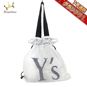 ワイズ Y's リュックサック - ポリエステル 白×黒×グレー 2way/シースルー/巾着型 バッグ
