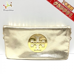 トリーバーチ TORY BURCH ショルダーバッグ - レザー ゴールド チェーンショルダー/ストラップ着脱可 バッグ