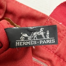 エルメス HERMES トートバッグ サックドーヴィルトートPM ハワイ限定 キャンバス レッド バッグ_画像8