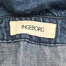 インゲボルグ INGEBORG サイズ11 M - ネイビー レディース 半袖/ロング/デニム/フリル ワンピース_画像3