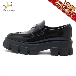 プラダ PRADA ローファー 37 - エナメル（レザー） 黒 レディース 美品 靴