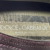 ドルチェアンドガッバーナ DOLCE&GABBANA シューズ 7 1/2 レザー ダークブラウン メンズ ウィングチップ 靴_画像5