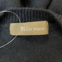 ワイズ フォーメン Y's for men 長袖セーター サイズ3 L - 黒×グレー×ライトグレー メンズ Vネック/千鳥格子柄 トップス_画像3