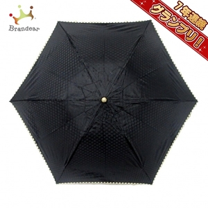 セリーヌ CELINE 折りたたみ傘 - 化学繊維 黒×ベージュ 美品 傘