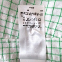 ラルフローレン RalphLauren 半袖シャツ サイズXS - 白×グリーン メンズ チェック柄 トップス_画像4