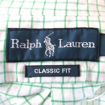 ラルフローレン RalphLauren 半袖シャツ サイズXS - 白×グリーン メンズ チェック柄 トップス_画像3