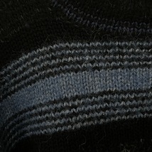 アルマーニコレッツォーニ ARMANICOLLEZIONI 長袖セーター サイズ52 L - ブルーグレー×黒 メンズ タートルネック/ボーダー トップス_画像6
