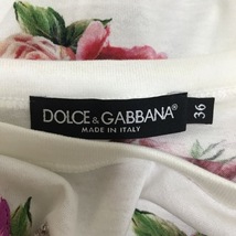 ドルチェアンドガッバーナ DOLCE&GABBANA 半袖Tシャツ サイズ36 S - 白×レッド×マルチ レディース クルーネック/花柄/刺繍/ビジュー_画像3