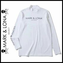 1円~【新品】MARK&LONA 長袖 モックネック ヒートテック 裏起毛 白XL ポロシャツ マークアンドロナ beams golf pearly gates juck bunny _画像1