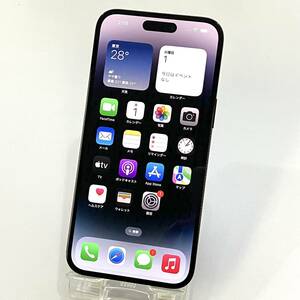 【中古 美品】国内版SIMフリー Apple iPhone14 Pro Max 256GB スペースブラック MQ9A3J/A バッテリー最大容量99%