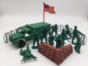  free shipping approximately 1/32 America army toy soldier & truck Play set figure toy. .. green Army men 