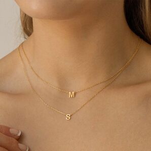 1letter initial necklace イニシャル　ネックレス　ステンレス　アルファベット
