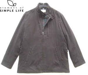 美品!!シンプルライフ SIMPLE LIFE*立ち襟フェイクスウェードZIPジャケット L 焦げ茶 ブラウン ダーバン D'URBAN