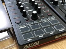 serato pcdjセット akai amx afx control vinyl 2枚 novation dicer decksaver _画像3