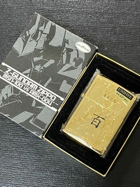 zippo 百式 ゴールド 限定品 GOLD 希少モデル 2003年製 A.E.U.G ガンダム シリアルナンバー NO.1655/2000 専用ケース 保証書付き