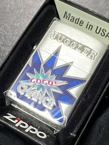 zippo ジャグラー シェル 2面刻印 シルバー 特殊加工 希少モデル 2021年製 GO GO CHANCE JUGGLER ケース 保証書付き