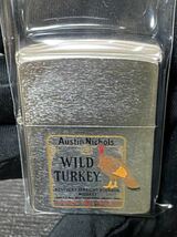 zippo ワイルドターキー 筆記体 シルバー 希少モデル ヴィンテージ 1987年製 ② WILD TURKEY シルバーインナー 1987年製 ケース 保証書付_画像5