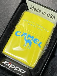 zippo キャメル 両面加工 限定品 イエロー 希少モデル 2020年製 ☆ CAMEL QUALITY TOBACCOS ケース 保証書付き