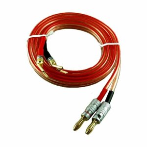 * Nakamichi Nakamichi banana plug ×4 = Nakamichi Nakamichi Y rug terminal ×4 gilding original copper connection cable LR for 1.5m[ free shipping ]