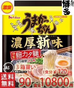 3箱買い 90食分　新登場　うまかっちゃん　濃厚新味　豚骨　九州博多　庶民の豚骨 おすすめ　旨い　全国送料無料1123