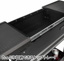  AP ツールワゴン 2段 スライドトップ | カート ツールキャビネット 作業場 収納箱 工具入れ 工具収納 工具箱 整理 道具入れ 作業台 _画像8