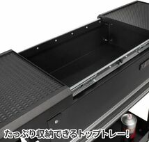 格安 AP ツールワゴン 2段 スライドトップ | カート ツールキャビネット 作業場 収納箱 工具入れ 工具収納 工具箱 整理 道具入れ_画像3