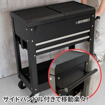 格安 AP ツールワゴン 2段 スライドトップ | カート ツールキャビネット 作業場 収納箱 工具入れ 工具収納 工具箱 整理 道具入れ_画像5