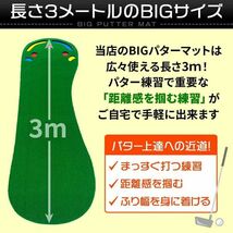 格安 GolfStyle BIG パターマット 3M パター 練習 マット 屋内 屋外 ゴルフ 静音 反復練習 300×95cm_画像1