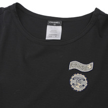シャネル Tシャツ 半袖 トップス ブラック P47663　38サイズ ブランドピース_画像6