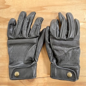 ★BELSTAFF Montgomery Motorcycle Gloves ベルスタッフ 山羊革 レザーグローブ ブラック/L（XL相当）スマホタッチ有り
