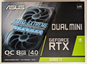 ASUS DUAL GeForce RTX 3060 Ti V2 MINI OC Edition 8GB GDDR6 LHR 正常動作品