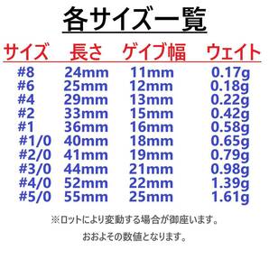 【送料無料】高炭素鋼 オフセットフック #5/0 100本セット ブラックニッケル仕上げ ワームフック テキサスリグ等様々なリグに！の画像5