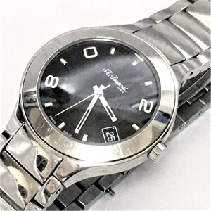 S.T.Dupont Estee - Dupont wristwatch B 0030 men's quartz beautiful goods! silver black operation verification ending high priced commodity SALE