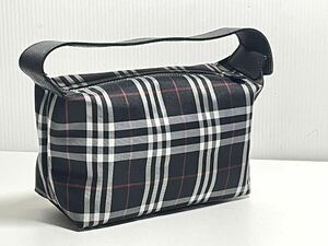 ほぼ新品 バーバリー BURBERRY LONDON バーバリーロンドン ノバチェック チェック柄 ミニハンドバッグ ポーチバニティ2way レザーハンドル