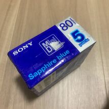 未開封 未使用 新品 SONY ソニー MD 80分 5Pack 5枚 Color Collection Sapphire blue ブルー 録音用ミニディスク 日本製 5MDW80CRL_画像5