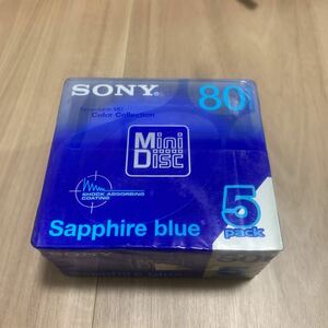 未開封 未使用 新品 SONY ソニー MD 80分 5Pack 5枚 Color Collection Sapphire blue ブルー 録音用ミニディスク 日本製 5MDW80CRL