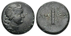 1円スタート!★ 古代ギリシャ ポントス, アミソス 125-100 BC AE(ブロンズ)コイン (ミトリダテス6世治世下の発行)★古代ギリシャ