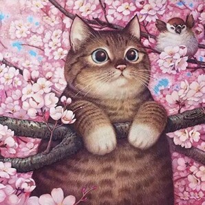 クロスステッチ ねこ 猫 桜 クロスステッチキット 刺繍キット 新品 手芸 インテリア 刺繍
