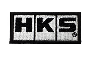 HKS プレミアムグッズ HKS PATCH HKS LOGO WHITE HKS PREMIUM GOODS (51003-AK142)