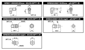 個人宅発送可能 SARD サード フューエル レギュレーター アダプター ニップル SRB02 エルボ φ8-NPT1/8 (69019)