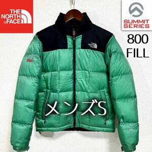 人気希少 ノースフェイス ローツェ ダウンジャケット 800フィル メンズS THE NORTH FACE フード内蔵 ロゴ刺繍