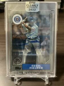 2022 topps clearly Cecil Fielder autographed auto 70/75 1987