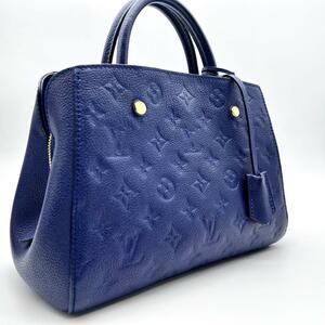 美品 ルイヴィトン　Louis Vuitton モンテーニュ BB アンプラント ネイビー　紺　青　M50199　ハンドバッグ　モノグラム