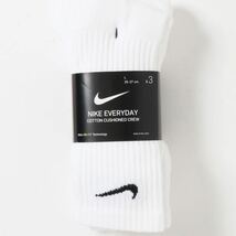 【NIKE】新品未使用 ナイキ クルーソックス 白 ホワイト 3足セット 23〜25cm Mサイズ エブリデイ SX7664_画像4